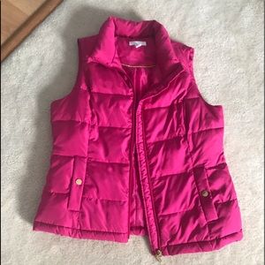 Pink puffer vest